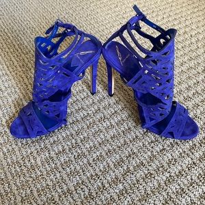 NWOT B Brian Atwood Laplata Heels Royal Blue 36